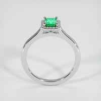 0.67 Ct. Emerald Ring, 18K White Gold 3