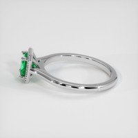 0.67 Ct. Emerald Ring, 18K White Gold 4