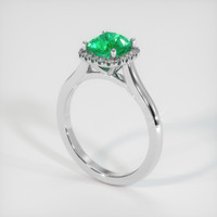 1.41 Ct. Emerald Ring, 18K White Gold 2