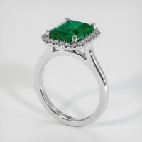 2.79 Ct. Emerald Ring, 18K White Gold 2