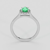 0.78 Ct. Emerald Ring, 18K White Gold 3
