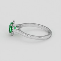 0.78 Ct. Emerald Ring, 18K White Gold 4