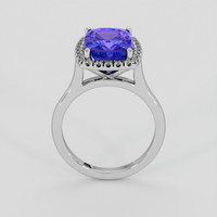 5.25 Ct. Violetish Blue Tanzanite Ring, 18K White Gold 3