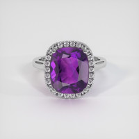 4.86 Ct. Gemstone Ring, 18K White Gold 1