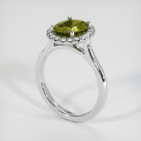 1.73 Ct. Gemstone Ring, 18K White Gold 2