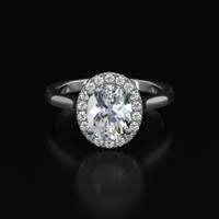 1.40 Ct. Gemstone Ring, 18K White Gold 1