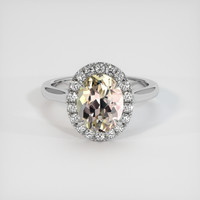 2.18 Ct. Gemstone Ring, 18K White Gold 1
