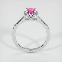 0.44 Ct. Pink Sapphire Ring, 18K White Gold 3