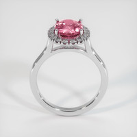 2.24 Ct. Reddish Pink Sapphire Ring, 18K White Gold 3
