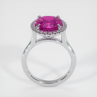 6.52 Ct. Purplish Pink Sapphire Ring, 18K White Gold 3
