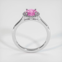 1.30 Ct. Pink Sapphire Ring, 18K White Gold 3