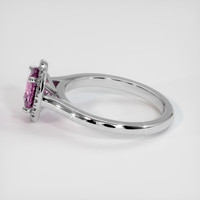 1.20 Ct. Pink Sapphire Ring, 18K White Gold 4