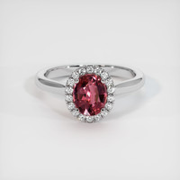 1.19 Ct. Pink Sapphire Ring, 18K White Gold 1