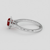 0.67 Ct. Ruby Ring, 18K White Gold 4
