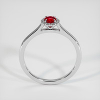0.47 Ct. Ruby Ring, 18K White Gold 3