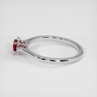 0.47 Ct. Ruby Ring, 18K White Gold 4