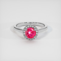 1.34 Ct. Ruby Ring, 18K White Gold 1