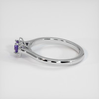 0.27 Ct. Sapphire Ring, 18K White Gold 4