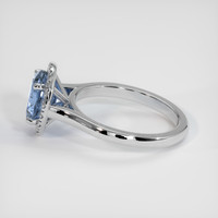 2.33 Ct. Bi Color Sapphire Ring, 18K White Gold 4