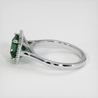 2.23 Ct. Bluish Green Sapphire Ring, 18K White Gold 4