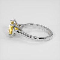3.17 Ct. Yellow Sapphire Ring, 18K White Gold 4