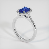 1.75 Ct. Blue Sapphire Ring, 18K White Gold 2