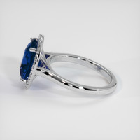 4.03 Ct. Blue Sapphire Ring, 18K White Gold 4