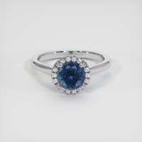 1.30 Ct. Sapphire Ring, 18K White Gold 1