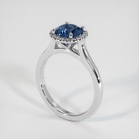 1.30 Ct. Sapphire Ring, 18K White Gold 2