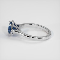 1.30 Ct. Sapphire Ring, 18K White Gold 4