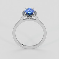 1.60 Ct. Blue Sapphire Ring, 18K White Gold 3