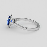 1.60 Ct. Blue Sapphire Ring, 18K White Gold 4