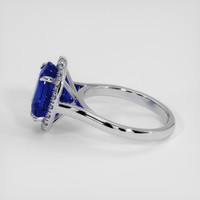 4.12 Ct. Blue Sapphire Ring, 18K White Gold 4