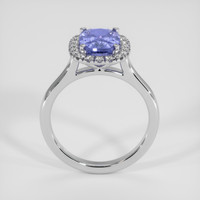 2.57 Ct. Purplish Blue Sapphire Ring, 18K White Gold 3