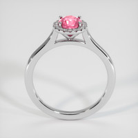 0.89 Ct. Padparadscha Sapphire Ring, 18K White Gold 3