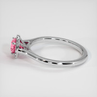 0.89 Ct. Padparadscha Sapphire Ring, 18K White Gold 4
