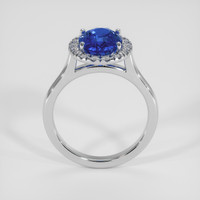 3.00 Ct. Blue Sapphire Ring, 18K White Gold 3