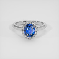1.23 Ct. Color Change Sapphire Ring, 18K White Gold 1