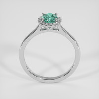 0.99 Ct. Greenish Blue Sapphire Ring, 18K White Gold 3