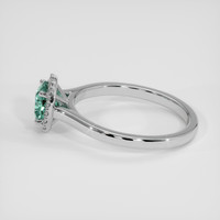 0.99 Ct. Greenish Blue Sapphire Ring, 18K White Gold 4