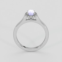 1.26 Ct. Greyish Blue Sapphire Ring, 18K White Gold 3