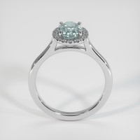 1.63 Ct. Bluish Green Sapphire Ring, 18K White Gold 3