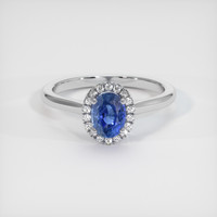 1.24 Ct. Sapphire Ring, 18K White Gold 1