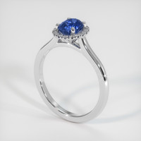 1.24 Ct. Sapphire Ring, 18K White Gold 2