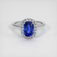 1.87 Ct. Sapphire Ring, 18K White Gold 1