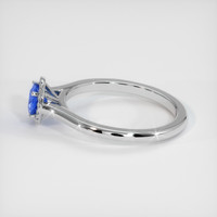0.56 Ct. Sapphire Ring, 18K White Gold 4