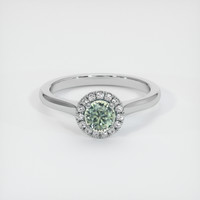 0.76 Ct. Sapphire Ring, 18K White Gold 1