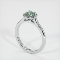 0.76 Ct. Sapphire Ring, 18K White Gold 2