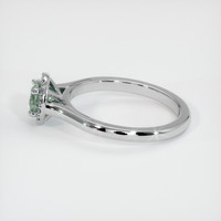 0.76 Ct. Sapphire Ring, 18K White Gold 4