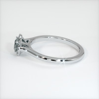0.63 Ct. Bluish Grey Sapphire Ring, 18K White Gold 4